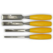 Набор стамесок 4шт (6,12,18,25мм) пластиковая ручка       