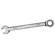 Ключ рожково-накидной трещеточный 15мм CrV satine       