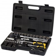 Набор насадок торцевых и биты 1/4 1/2 72 шт CrV mid  