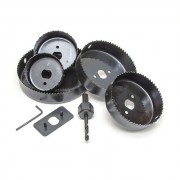 Набор корончатых сверл по дереву составной 64-127 мм 8 шт. INTERTOOL BT-0024