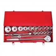 Набор инструмента 3/4", 20ед (гол. 19-50 мм) металлический кейс INTERTOOL ET-6024