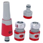 Насадка для полива с плавной регулировкой потока воды для конектора 1/2",адаптер универсальный для конектора 1/2"с внутренней резьбой 3/4"&1",конек INTERTOOL GE-0032