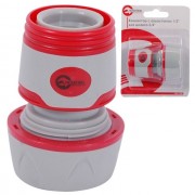 Конектор с аквастопом 1/2"для шланга 3/4"INTERTOOL GE-1120