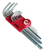 Набор Г-образных шестигранных удлиненных ключей 9 ед., 1,5-10 мм, Cr-V, 55 HRC INTERTOOL HT-0602