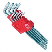 Набор Г-образных ключей TORX с отверстием 9 шт, Т10-Т50, Cr-V, Big INTERTOOL HT-0606