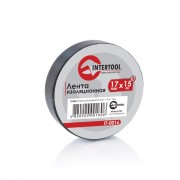 Лента изоляционная 0,15 мм x 17 мм x 15 м черная (упак 10 шт) INTERTOOL IT-0016