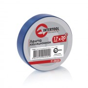 Лента изоляционная 0,15 мм x 17 мм x 20 м синяя (упак 10 шт) INTERTOOL IT-0020