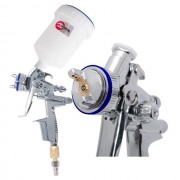 HVLP II Профессиональный краскораспылитель 1,3 мм, верхний пластиковый бачок 600 мл INTERTOOL PT-0105