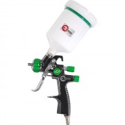LVLP GREEN NEW Профессиональный краскораспылитель 1,3 мм, верхний пластиковый бачок 600 мл., mах 1,5 INTERTOOL PT-0132
