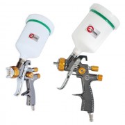 LVLP BRONZE NEW Профессиональный краскораспылитель 1,8 мм, верхний пластиковый бачок 600 мл., mах 1,5 INTERTOOL PT-0136