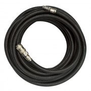 Шланг резиновый воздушный армированный 20 атм, 10x17 мм, 20 м с быстроразъемными соединениями INTERTOOL PT-1735