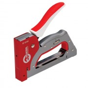 Механический скобозабивной пистолет 3 в 1, под скобу 11,3x0,70x4-14 мм, гвоздь 16 мм, шпилька 16 мм (стальной корпус) INTERTOOL RT-0104