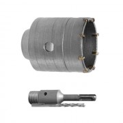 Комплект: сверло корончатое по бетону 32 мм+Переходник SDS Plus 100мм INTERTOOL SD-7032