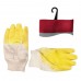 Перчатка стекольщика тканевая покрытая рифленым латексом на ладони (желтая) INTERTOOL SP-0002, SP-0002, Перчатки рабочие резиновые (нитриловые, PVC, латексные)