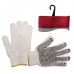 Перчатка х/б трикотаж с точечным покрытием PVC на ладони (белая) INTERTOOL SP-0005, SP-0005, Перчатки рабочие вязанные