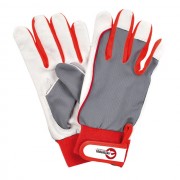 Перчатка комбинированная из высококачественной козьей кожи и ткани 10"эластичный манжет на липучке INTERTOOL SP-0011