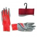 Перчатка красная вязанная синтетическая, покрытая серым нитрилом на ладони 10"INTERTOOL SP-0124, SP-0124, Перчатки рабочие резиновые (нитриловые, PVC, латексные)