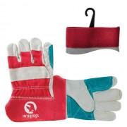 Перчатка замшевая из цельного материала c уплотняющей нашивкой на ладони и пальцах 10,5"INTERTOOL SP-0153