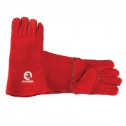 Перчатка замшевая 14"(красная) INTERTOOL SP-0156