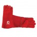 Перчатка замшевая 14"(красная) INTERTOOL SP-0156, SP-0156, Перчатки рабочие кожаные и замшевые