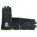 Перчатка замшевая 14"(черная) INTERTOOL SP-0157, SP-0157, Перчатки рабочие кожаные и замшевые