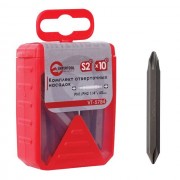 Комплект отверточных насадок PH1/PH2 1/4"x 60мм - 10 шт. INTERTOOL VT-5784