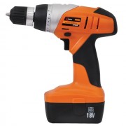 Шуруповерт аккумуляторный STORM 18В, 0-900об/мин, c рег. крутящего момента, 2 аккум 1300мАч INTERTOOL WT-0314