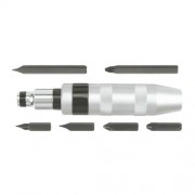 Отвертка ударно-поворотная с битами 6шт CRV в металлическом кейсе SIGMA (4004021)