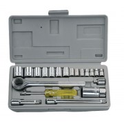 Набор насадок торцевых 1/4 3/8 в кейсе 20 шт Grad   