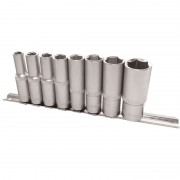 Набор Насадок Шестигранных Удлиненных 1/2" На Планке 8шт Crv Sigma            