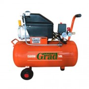 Компрессор одноцилиндровый 1.5кВт 198л/мин 8бар 50л (2 крана) Grad (7043545)