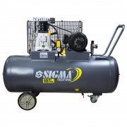 Компрессор ременной двухцилиндровый 380В 3кВт 550л/мин 10бар 150л Sigma Refine (7044231)